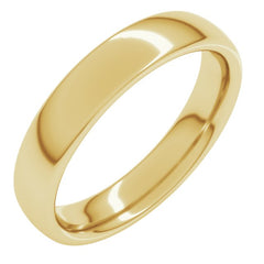 14K Yellow Gold 4 mm Comfort-Fit European-Style Band Size 8