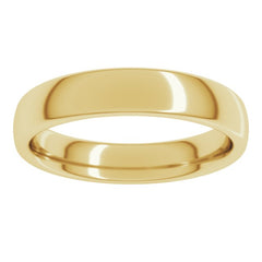 14K Yellow Gold 4 mm Comfort-Fit European-Style Band Size 8