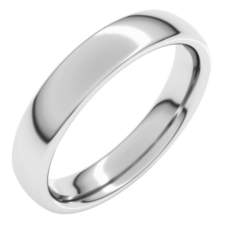 14K White Gold 4 mm Comfort-Fit European-Style Band Size 8