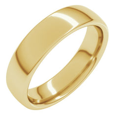 14K Yellow Gold 5 mm Comfort-Fit European-Style Band Size 8
