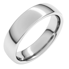 14K White Gold 5 mm Comfort-Fit European-Style Band Size 8
