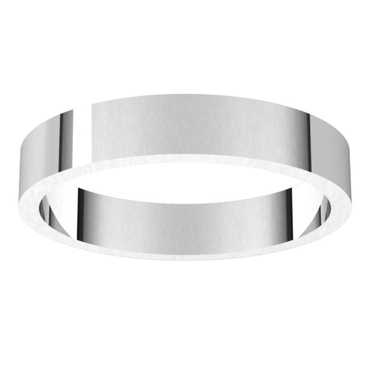 10K White Gold 3.5 mm Flat Band Size 6.5