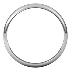 Sterling Silver 3.5 mm Half Round Band Size 5.5
