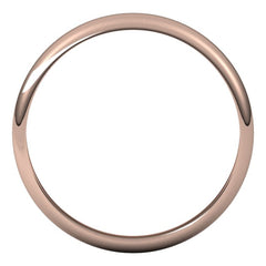 14K Rose Gold 3.5 mm Half Round Band Size 6.5