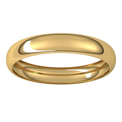 10K Yellow Gold 3.5 mm Half Round Band Size 7.5