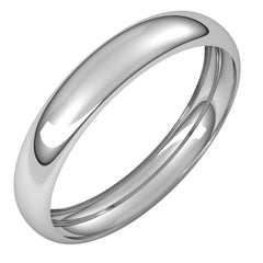 14K White Gold 3.5 mm Half Round Band Size 7