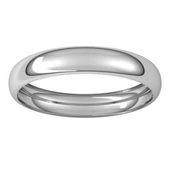 14K White Gold 3.5 mm Half Round Band Size 7