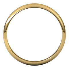14K Yellow Gold 3.5 mm Half Round Band Size 8.5