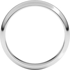 Platinum 4 mm Half Round Band Size 9