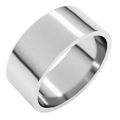 14K White Gold 8 mm Flat Band Size 12