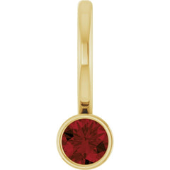 14K Yellow Gold Natural Mozambique Garnet Pendant/Charm