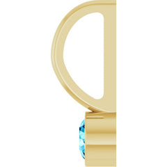 14K Yellow Gold Natural Aquamarine Charm/Pendant