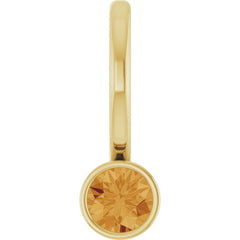 14K Yellow Gold Natural Citrine Charm/Pendant