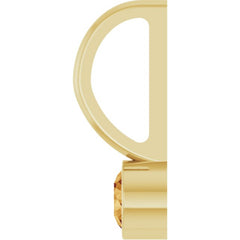 14K Yellow Gold Natural Citrine Charm/Pendant