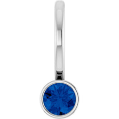 Sterling Silver Natural Blue Sapphire Charm/Pendant