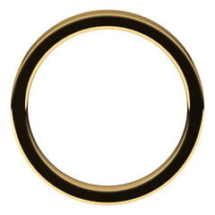 14K Yellow Gold 3.5 mm Comfort-Fit Flat Band Size 4.5