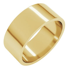 14K Yellow Gold 8 mm Flat Band Size 6.5