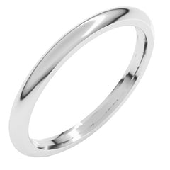 Platinum 2 mm Comfort-Fit Half Round Band Size 8.5