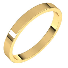 10K Yellow Gold 2.5 mm Flat Band Size 7.5