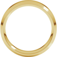 14K Yellow Gold 6 mm Beveled-Edge Comfort-Fit Flat Band Size 10
