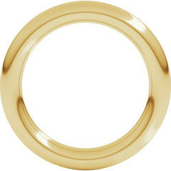 14K Yellow Gold 3 mm Comfort-Fit Full Round Band Size 4