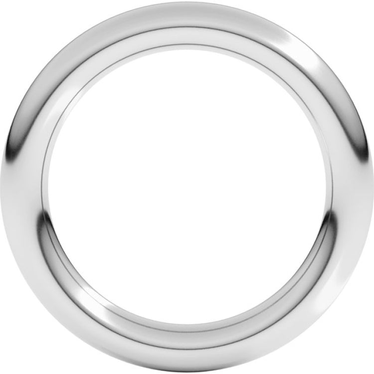 14K White Gold 3 mm Comfort-Fit Full Round Band Size 4