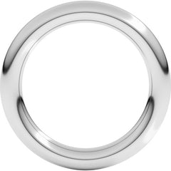 14K White Gold 3 mm Comfort-Fit Full Round Band Size 4