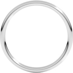 18K White Gold 1.5 mm Comfort-Fit Full Round Band Size 5