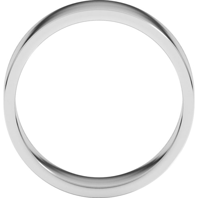 14K White Gold 7 mm Flat Band Size 10