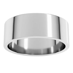 14K White Gold 7 mm Flat Band Size 10