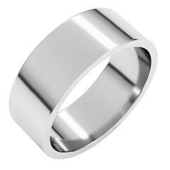 14K White Gold 7 mm Flat Band Size 7.5