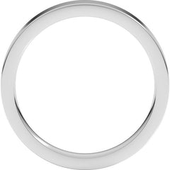 14K White Gold 3 mm Comfort-Fit Flat Band Size 4.5