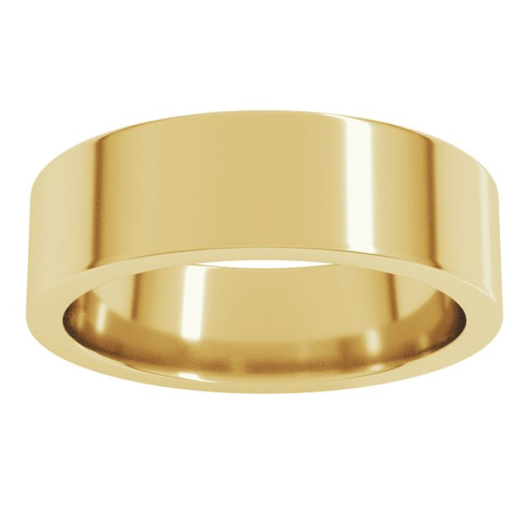 10K Yellow Gold 6 mm Comfort-Fit Flat Band Size 10
