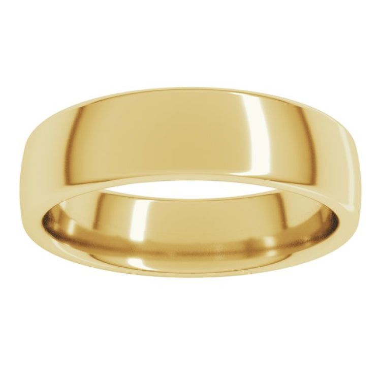 14K Yellow Gold 5.5 mm Comfort-Fit European-Style Band Size 14