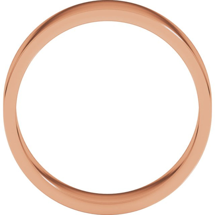 14K Rose Gold 6 mm Flat Band Size 7