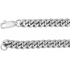 Sterling Silver 4.8 mm Curb 8" Chain