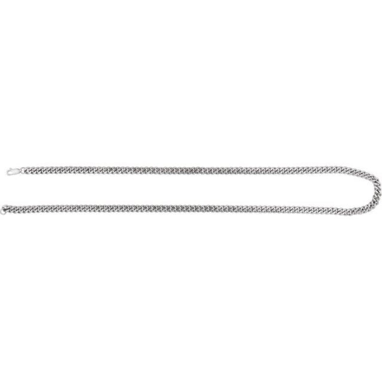 Sterling Silver 4.8 mm Curb 18" Chain