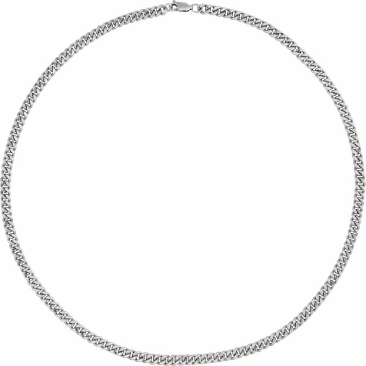 Sterling Silver 4.8 mm Curb 24" Chain