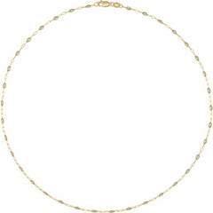 14K Yellow Gold-Filled 1.6 mm Multi-Color Enamel Bead Paperclip-Style 16" Chain