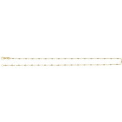 14K Yellow Gold-Filled 1.6 mm Multi-Color Enamel Bead Paperclip-Style 16" Chain