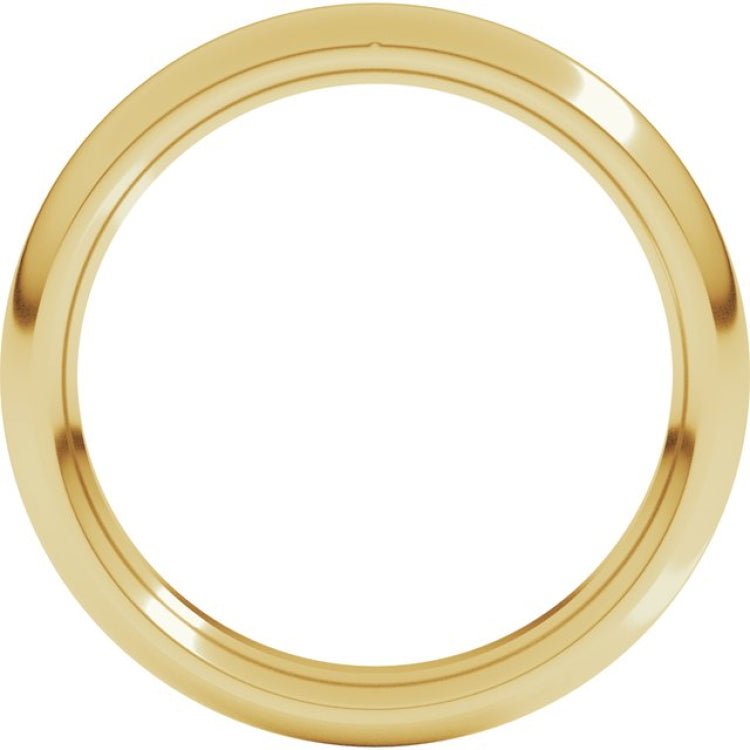 14K Yellow Gold 3.5 mm Comfort-Fit Half Round Band Size 11.5