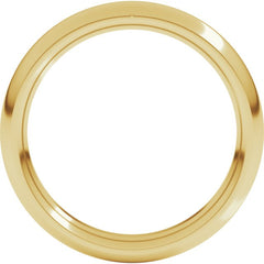 14K Yellow Gold 3.5 mm Comfort-Fit Half Round Band Size 11.5
