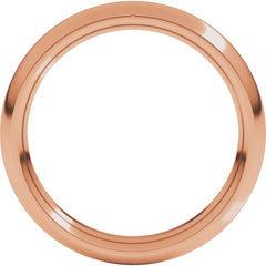 14K Rose Gold 3.5 mm Comfort-Fit Half Round Band Size 11