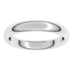 18K White Gold 3.5 mm Comfort-Fit Half Round Band Size 11