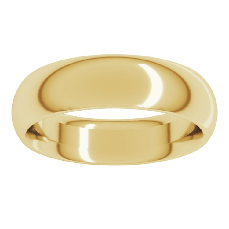 10K Yellow Gold 5.5 mm Comfort-Fit Half Round Band Size 5.5