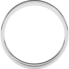 14K White Gold 4.5 mm Flat Band Size 6