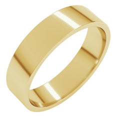 14K Yellow Gold 5.5 mm Flat Band Size 9