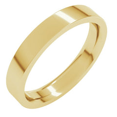 14K Yellow Gold 3.5 mm Comfort-Fit Flat Band Size 8