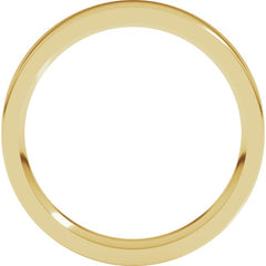 14K Yellow Gold 3.5 mm Comfort-Fit Flat Band Size 8
