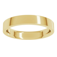 14K Yellow Gold 3.5 mm Comfort-Fit Flat Band Size 8